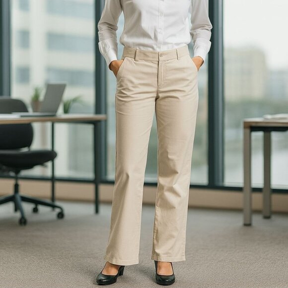 NEW Lane Bryant Ivory Houston Wide Leg Trouser Pants Career Capsule Comfort 16 - Picture 1 of 8